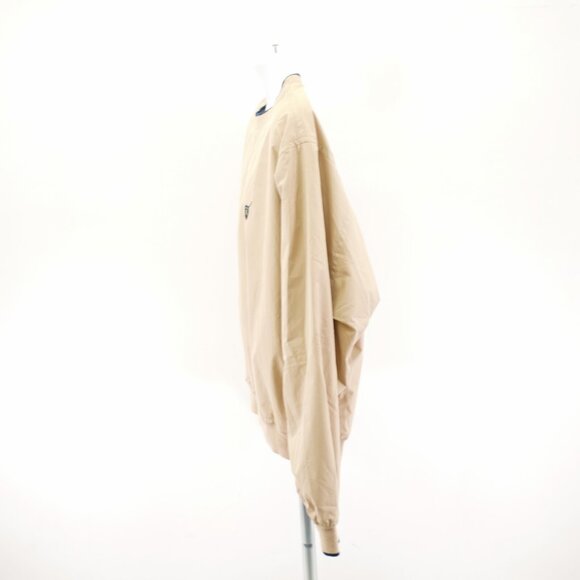 Nautica 2XL Tan Crew Neck Pullover Windbreaker Jacket Fitted Waist Mesh Lined - Picture 7 of 12